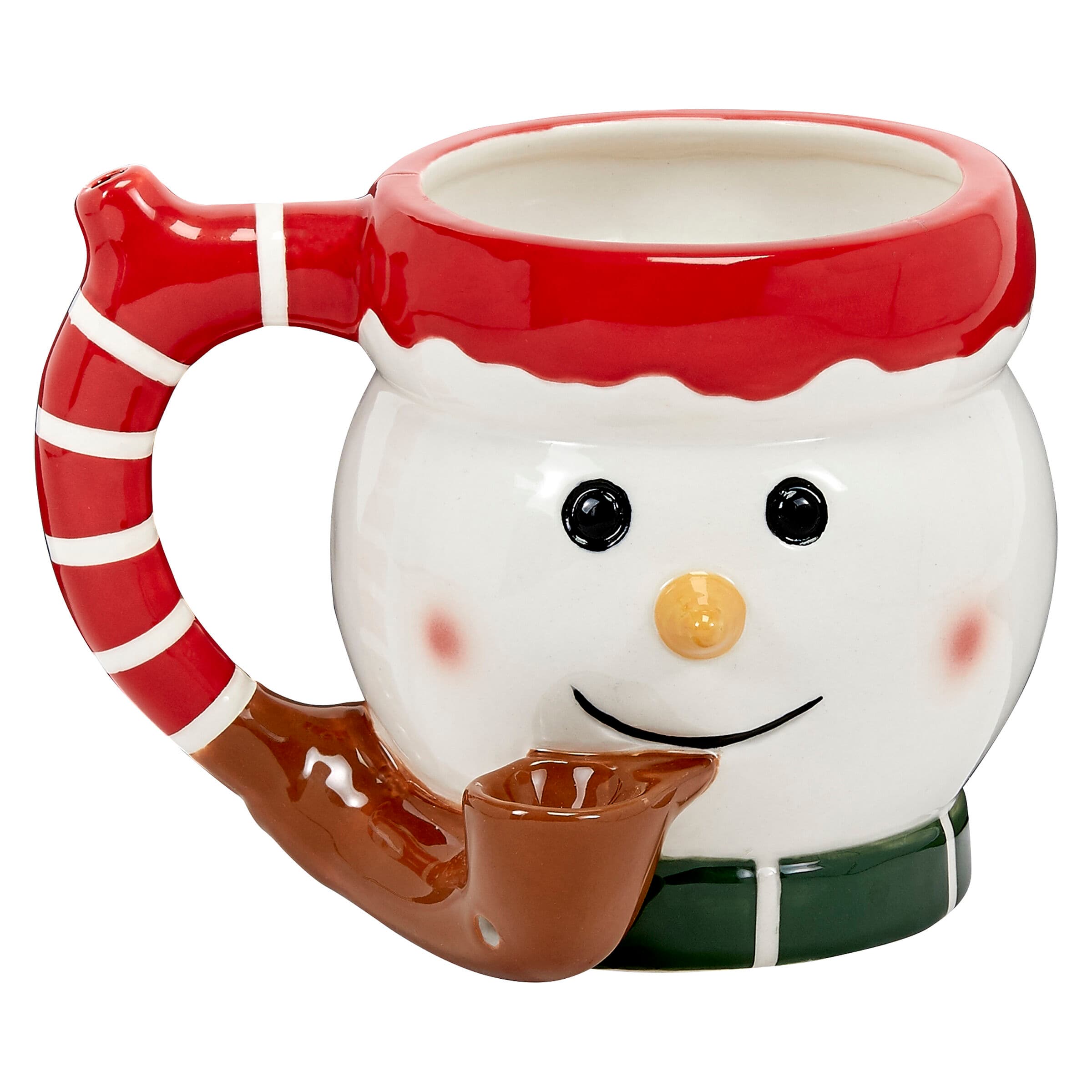 Ceramic Mug Pipe Snowman