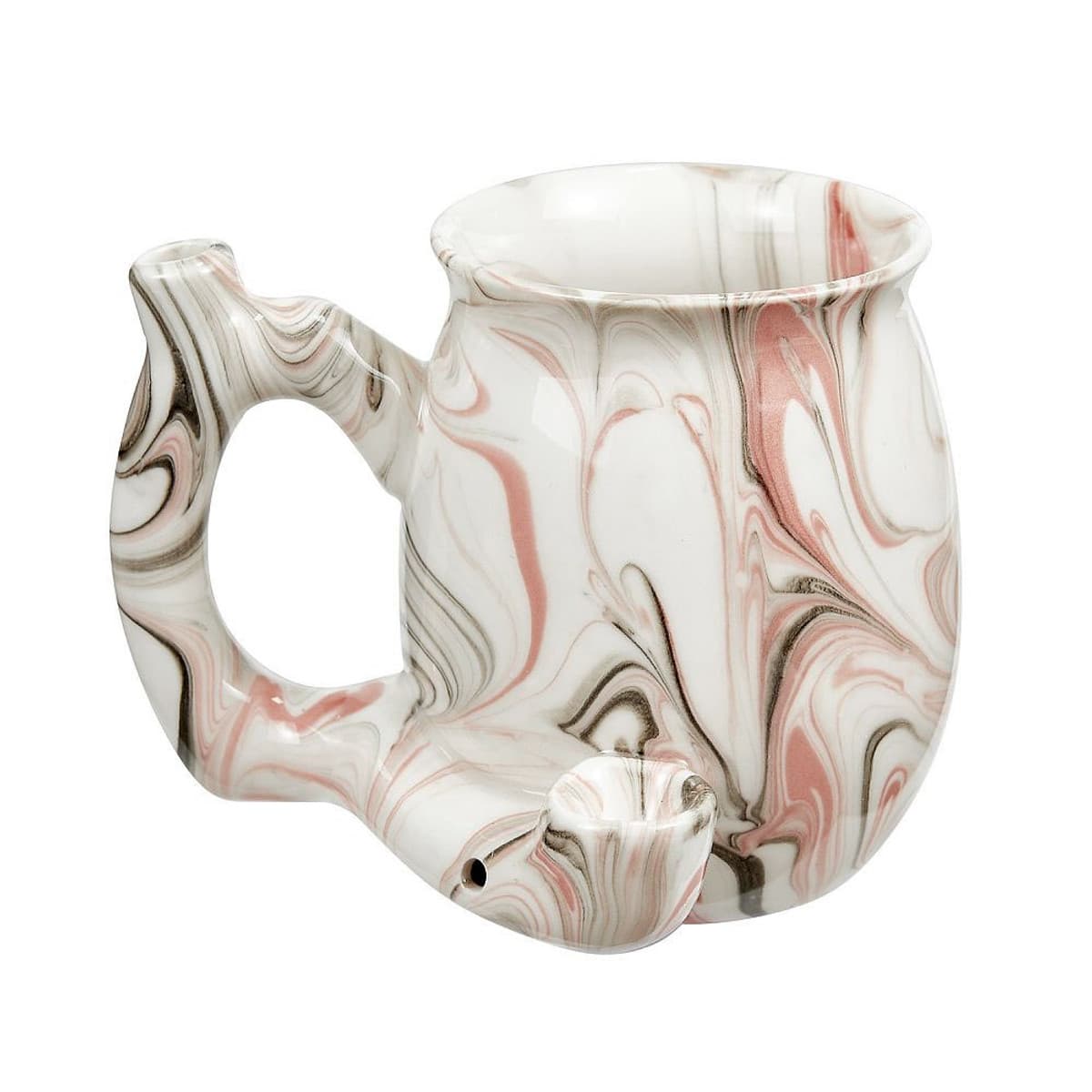 Mug Pipe Marble Ceramic Pink
