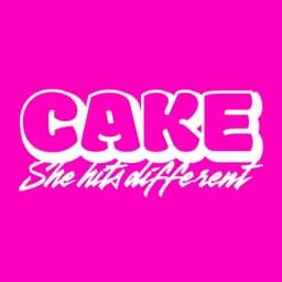 CAKE she hits different logo
