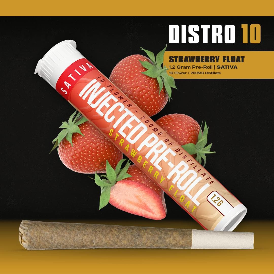 Distro10 Strawberry Float Injected Pre