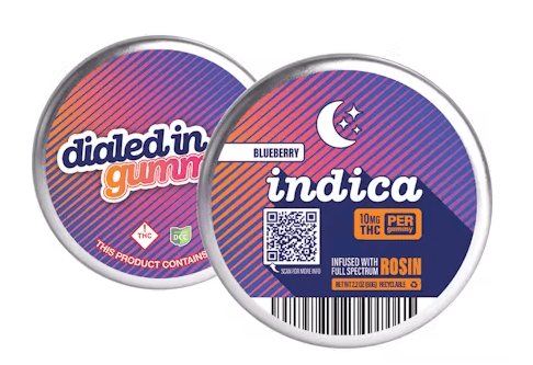Dialed In: Blueberry - Live Rosin Gummies 10pk 100mg