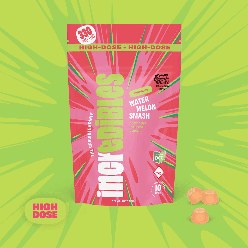 Watermelon Smash (High Dose) - Gummies - 500mg (10pk) - Hybrid