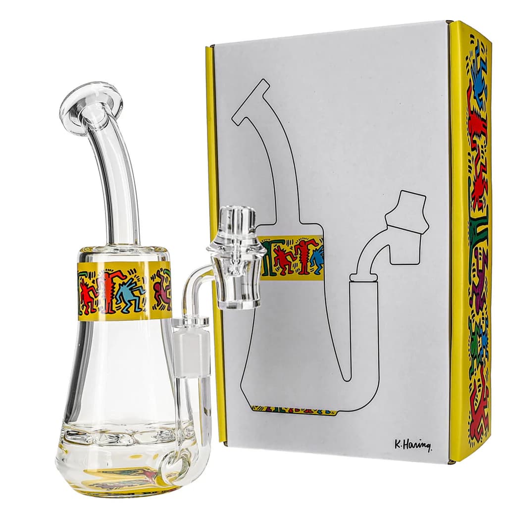 K. Glass Dab Rig Yellow