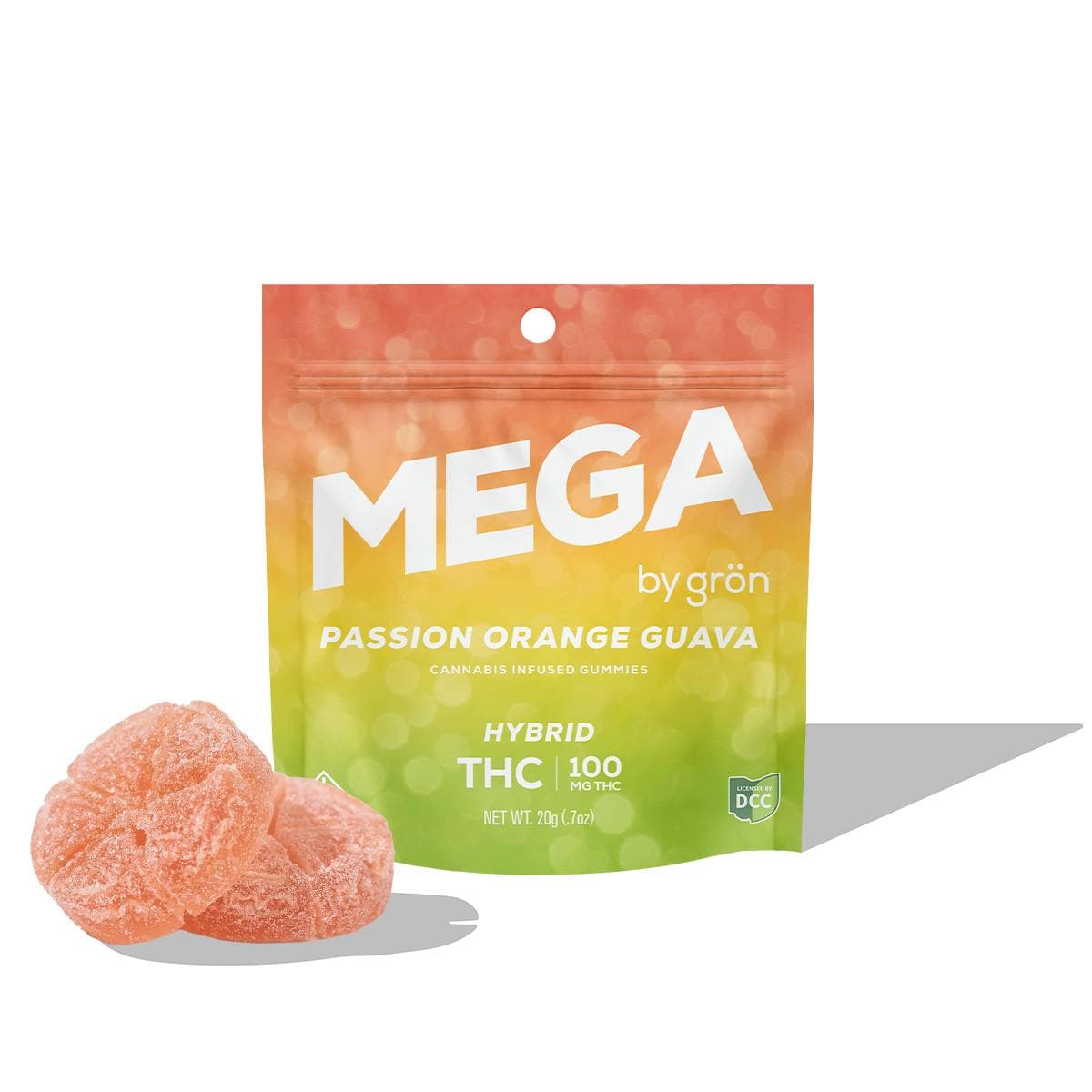 Gron - Passion Orange Guava - Gummy Mega - 100mg 2pk