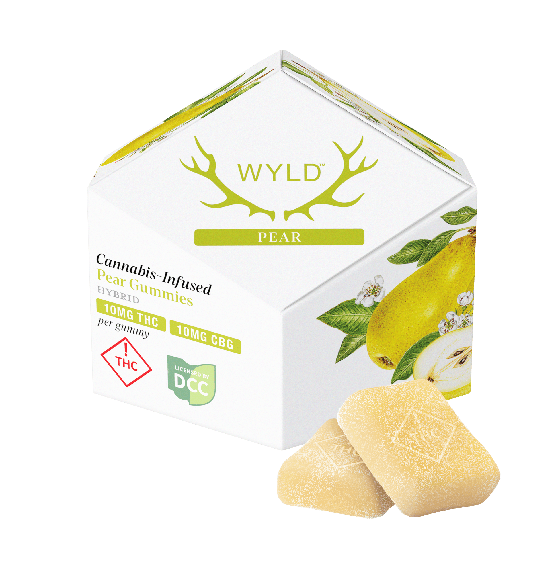 Pear 1:1 THC:CBG Gummies | 10 pack