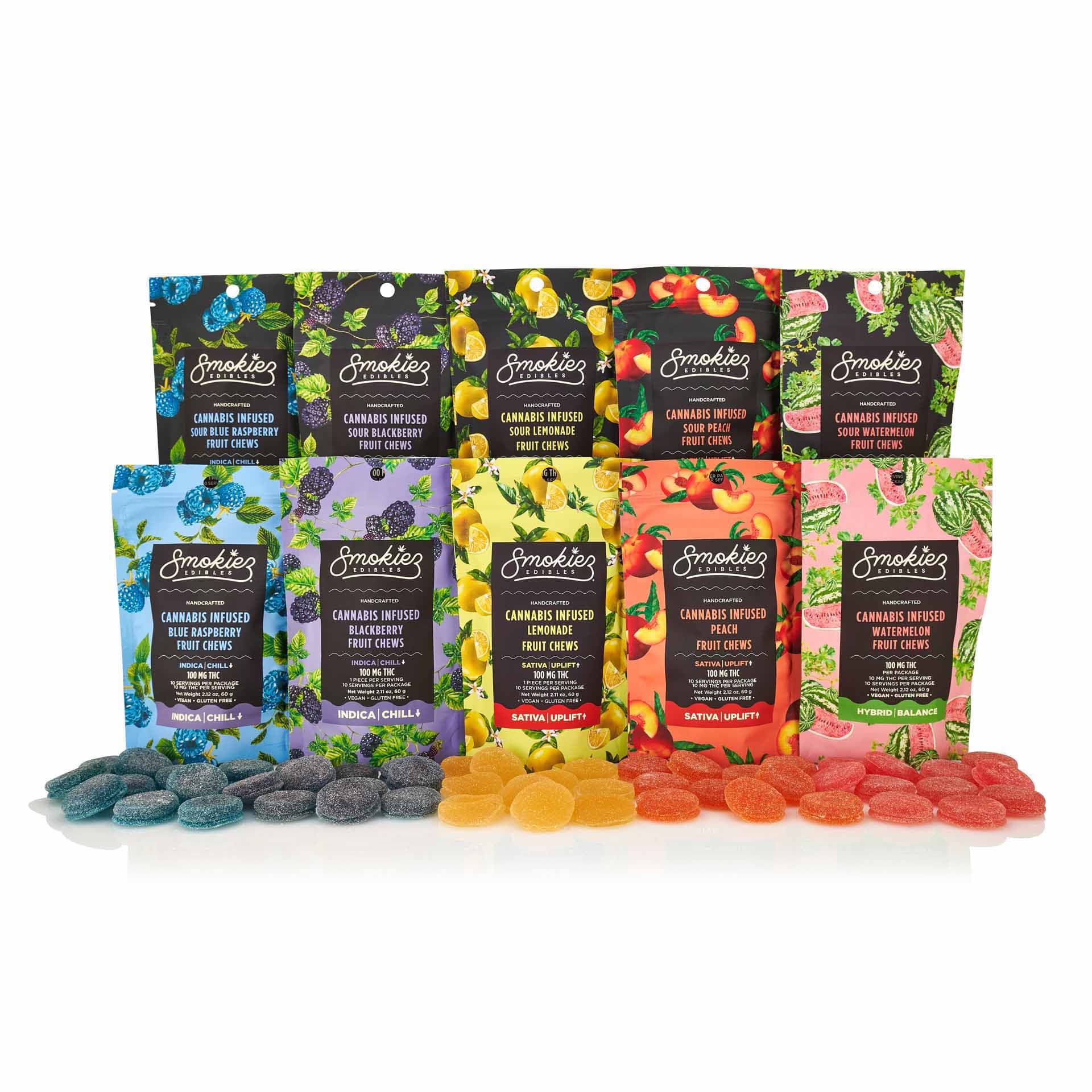 Sour Peach Fruit Chews 10pk