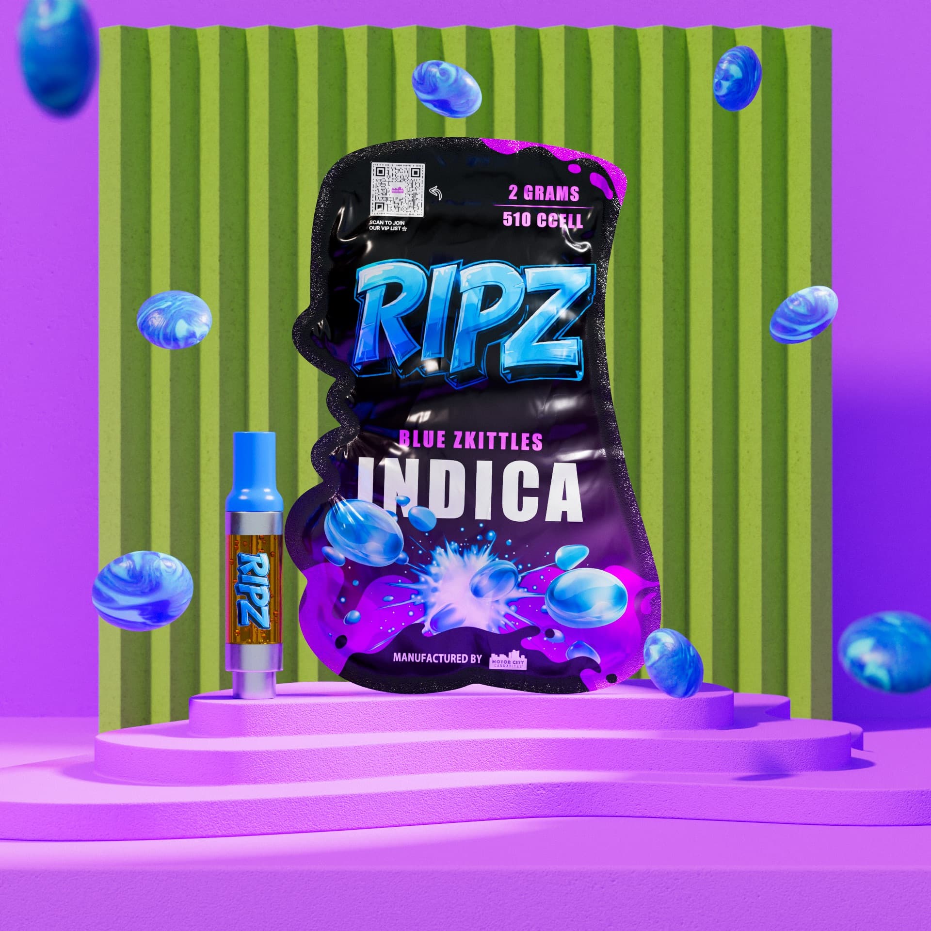 Cartridge Indica **blue Zkittles** 5/$40