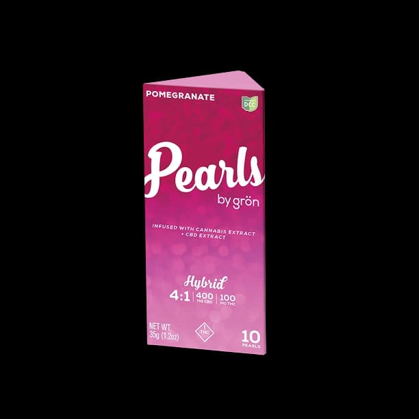 Gron - Pomegranate 4:1 CBD:THC - Gummy Pearls - 100mg 10pk