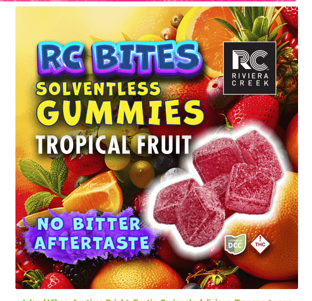 RC Bites Solventless Tropical Gummies 30mg (10mg ea | 3-Pack)