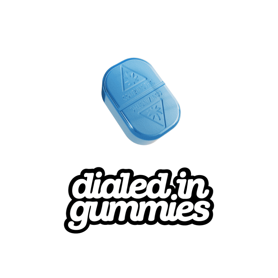 Dialed In Blue Ice Sativa Rosin Gummies 100mg 20pk