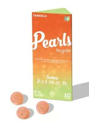 Gron | 2:1:1 THC:CBG:CBC Tangelo Pearls | 10pk | 100mg | Sativa