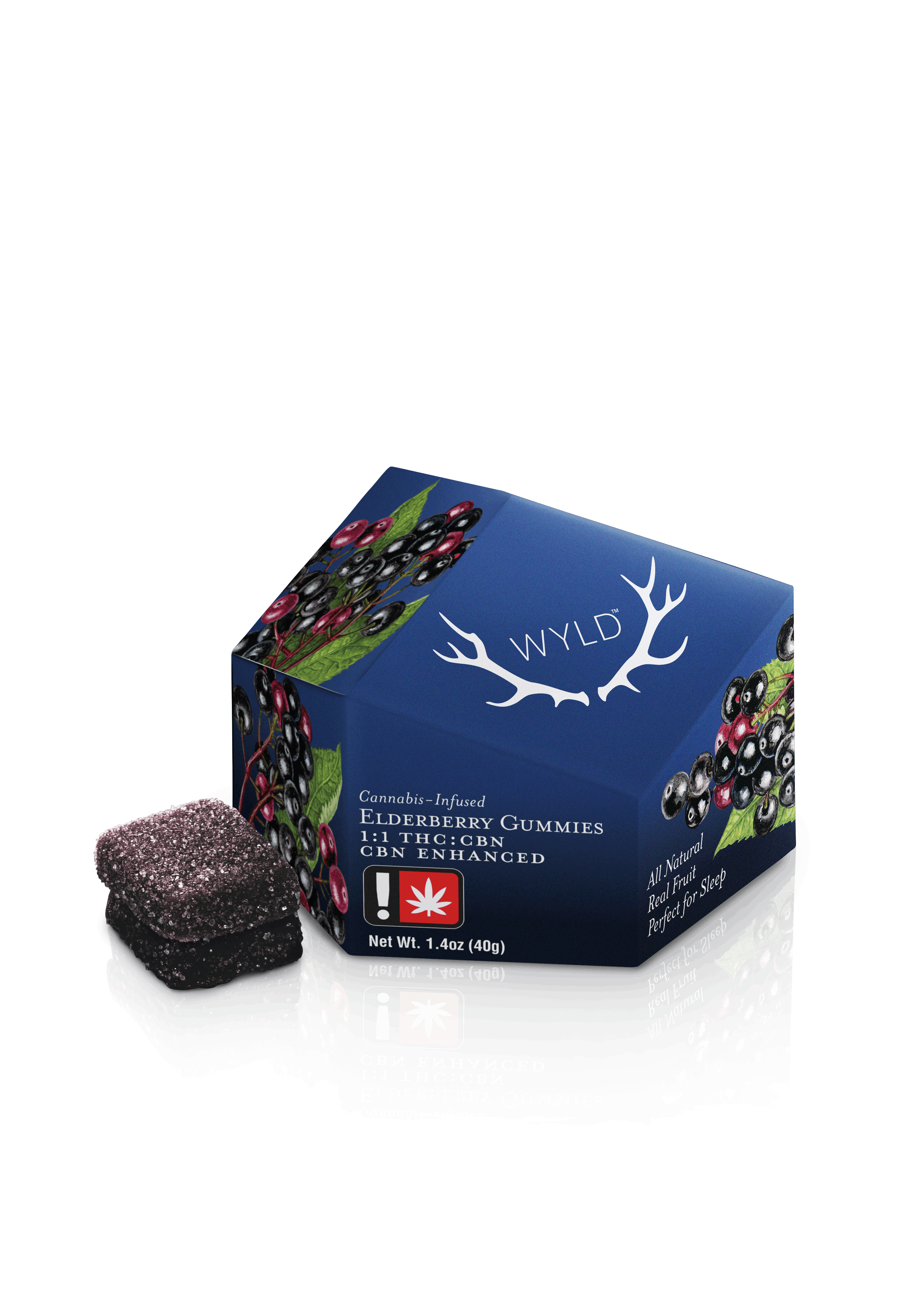 WYLD | Gummies | Elderberry | 2:1 THC:CBN | 100mg