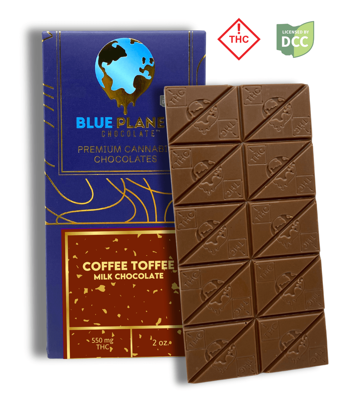 Blue Planet | Coffee Toffee Latte 20pc | 550mg Chocolate Bar
