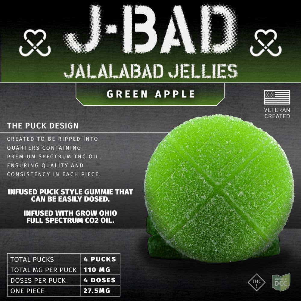 Green Apple (Hybrid) - Gummies - 440mg - 4day - JBAD