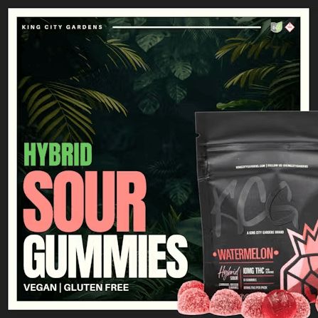 King City Gardens - Sour Watermelon Liquid Diamond Gummies - 10ct - 100mg