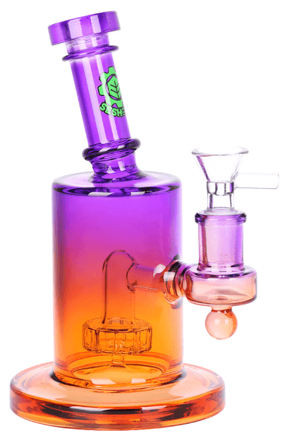 SeshGear Ombre Glass Water Pipe | 7.5" | 14mm F | PurpleOrange