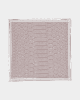 White Python Lucite Rolling Tray