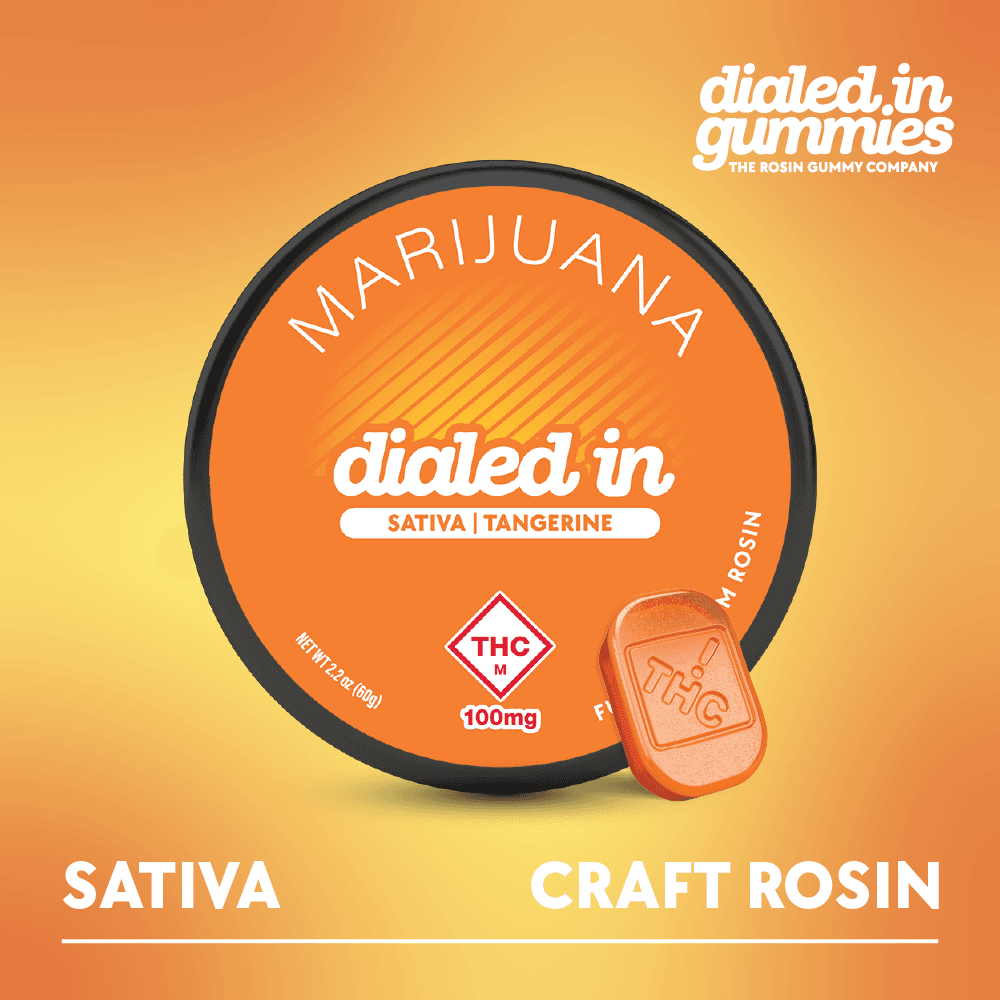 Dialed In: Rosin Gummies | Tangerine | Sativa | 100mg | 10pk