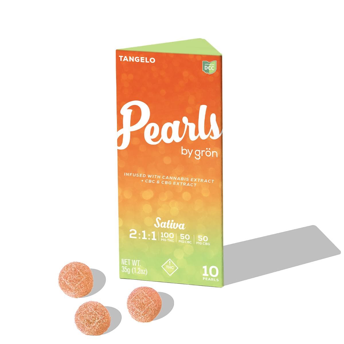 Gron - Tangelo 2:1:1 THC:CBC:CBG - Gummy Pearls - 20mg 2pk