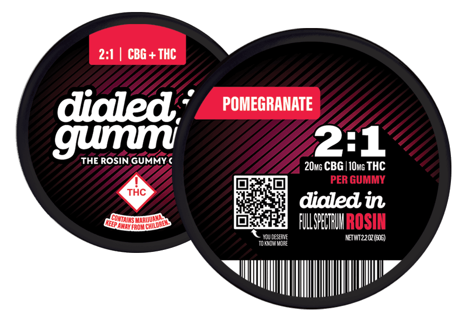 100mg - Pomegranate 2:1 - Rosin Gummies (20pk)