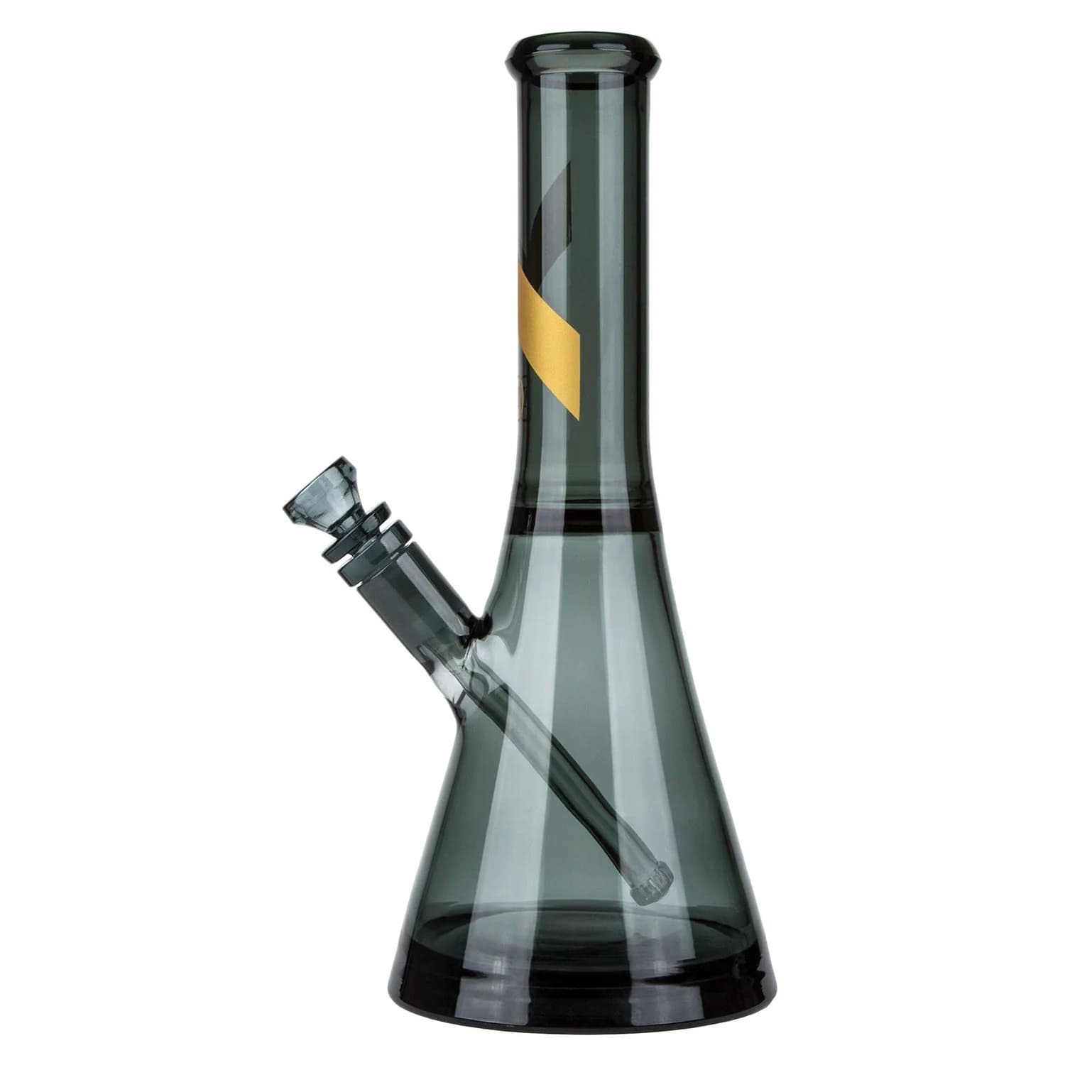 Pipe Smoked Glass Gold Stripe