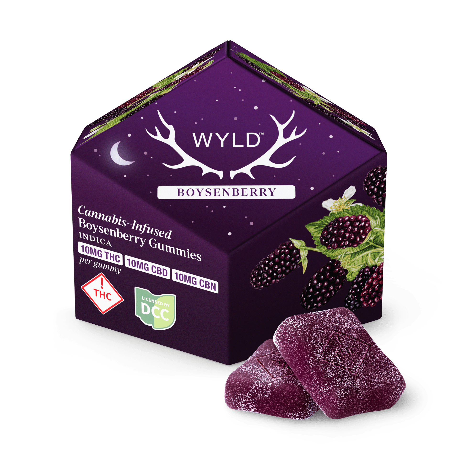 Boysenberry 1:1:1 CBN:CBD 10pc | 110mg Gummies