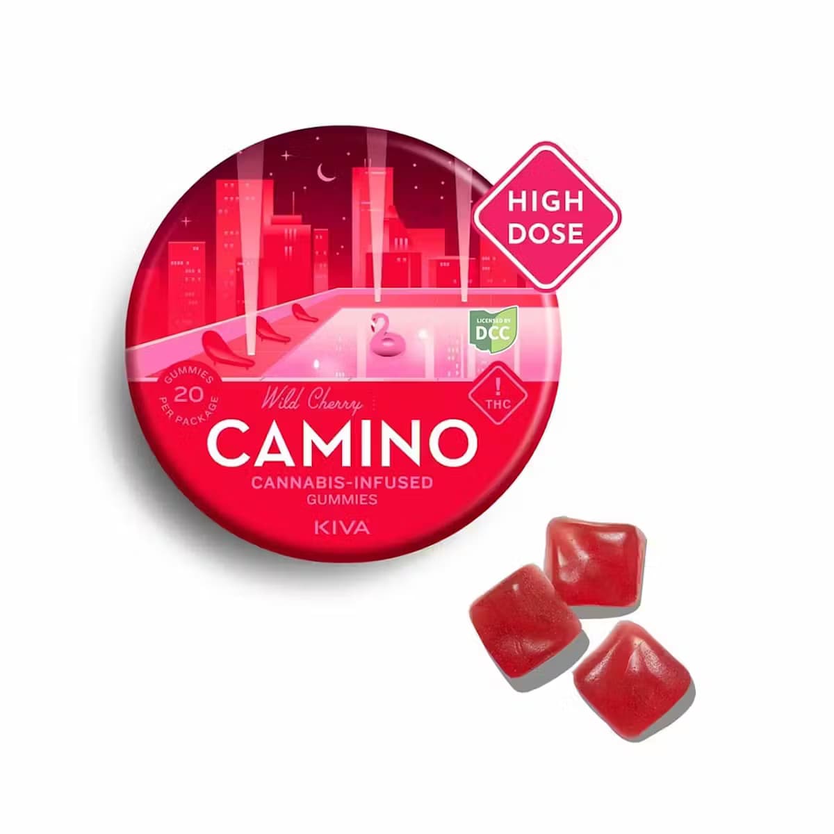 Camino High Dose Wild Cherry Gummies | 550MG | 20pk