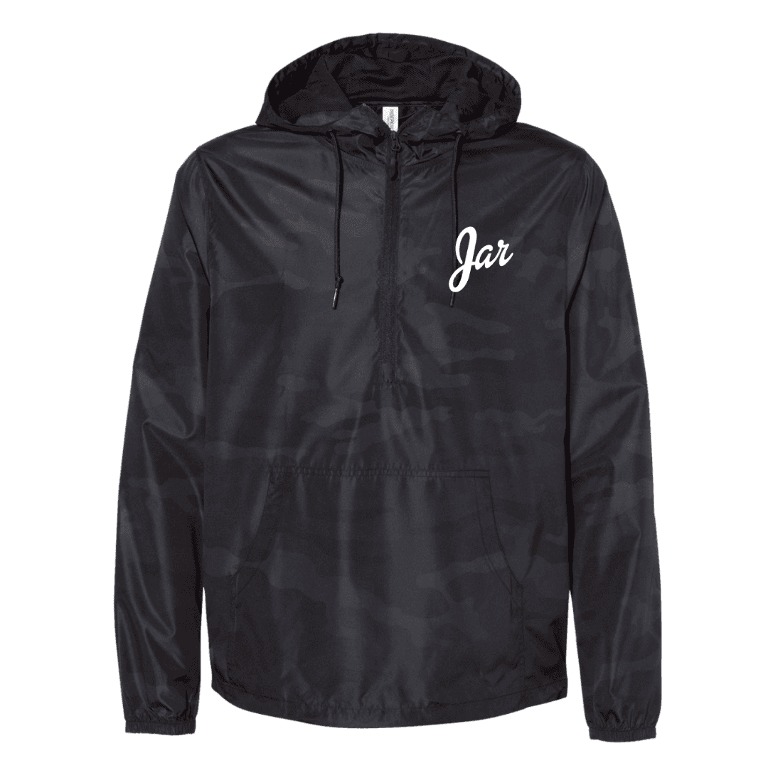 Black Camo Lightweight Windbreaker
