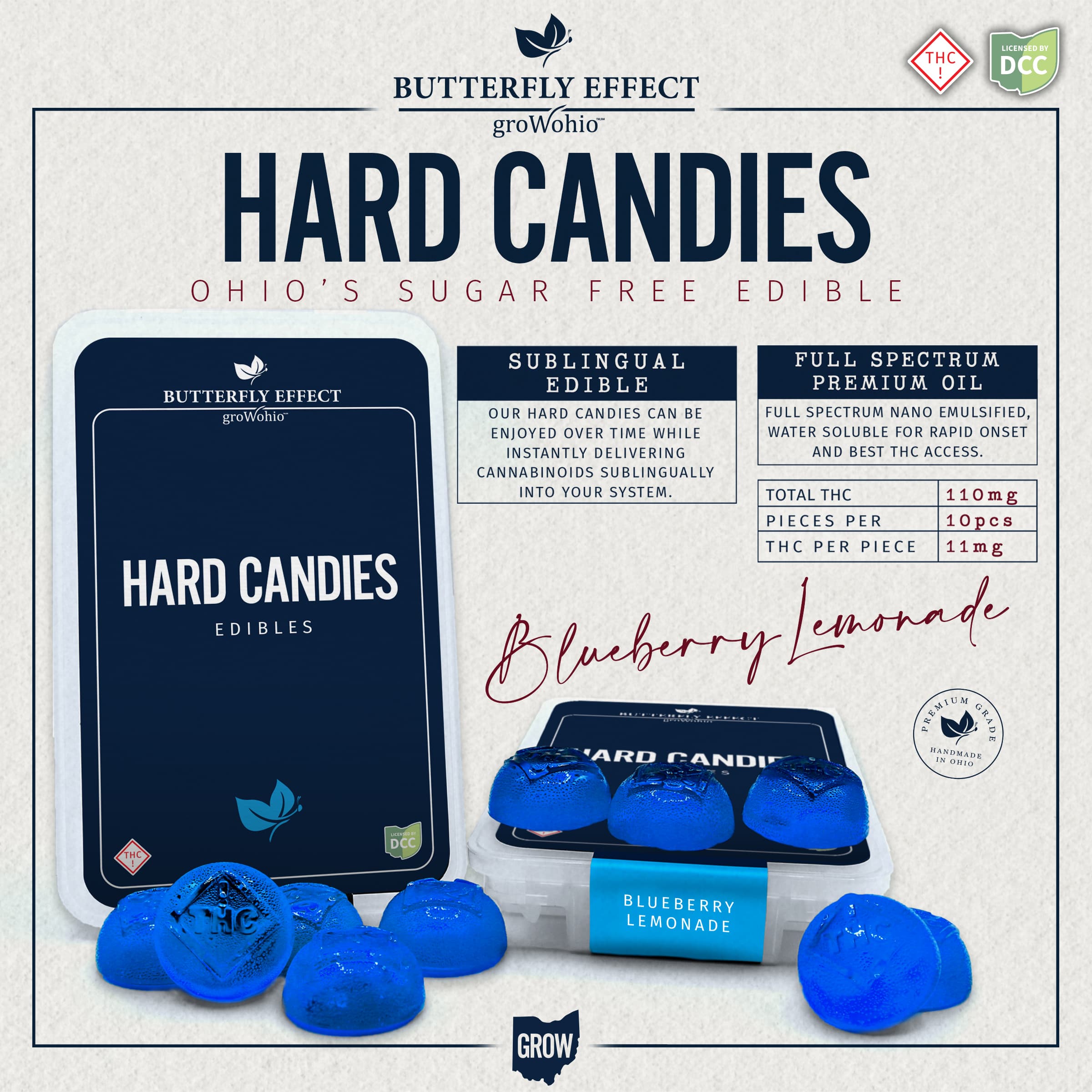 Blueberry Lemonade | Hard Candies 110mg 10pk