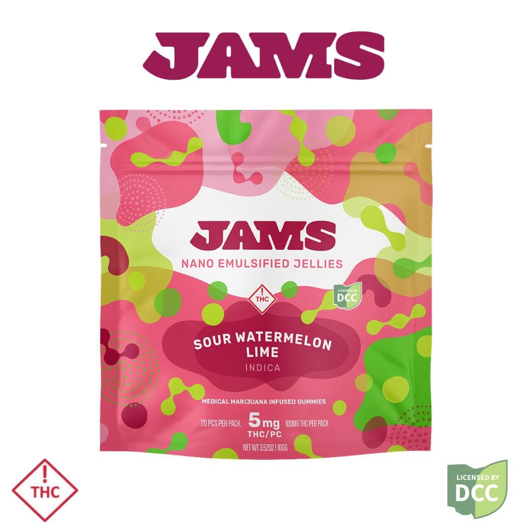 Sour Watermelon Lime Gummies 100mg (20-Pack | 5mg Each)