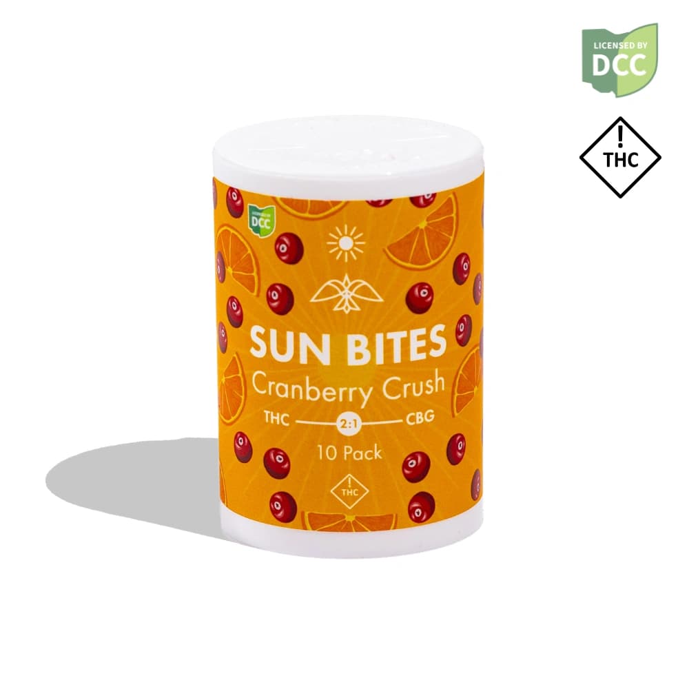 Cranberry Crush Sun Bites 2:1 THC:CBG - 100mg 10pk