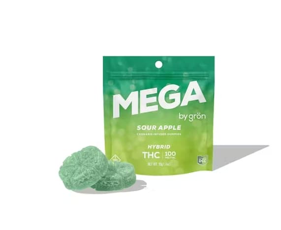 Gummies | Mega Pearl | Sour Apple | 100mg | 2 Pieces