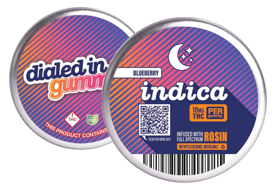 dialed in - Gummies - Blueberry Full Spectrum Rosin (I) (10pk) 100mg