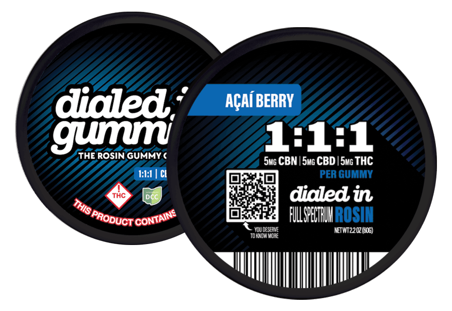 Dialed In: 1:1:1 CBN Acai Berry - Rosin Gummies 20pk 105mg