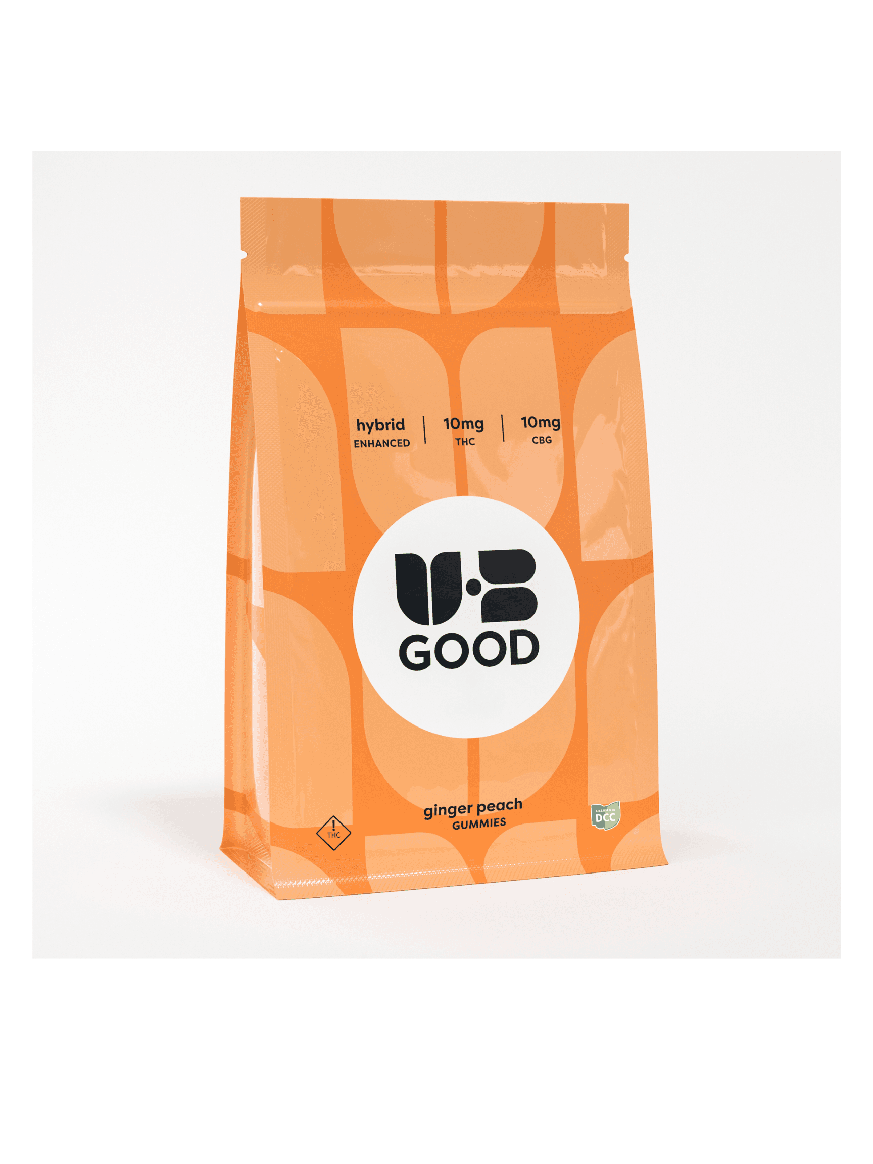 Ginger Peach 1:1 CBG:THC - 100mg 10pk Gummies