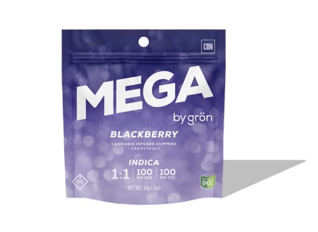 Gron | Gummy | Mega Pearls | Blackberry | 1:1 CBN:THC | 10pk | 500mg