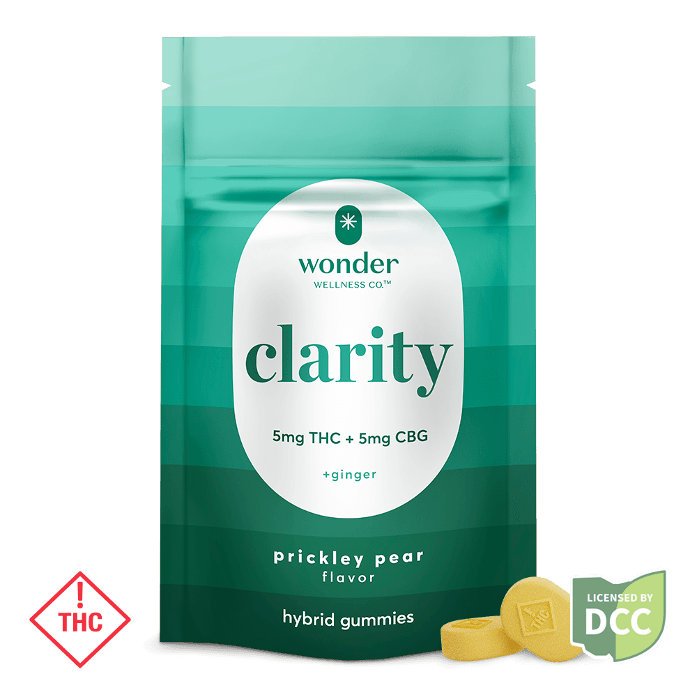 Wonder Clarity 1:1 THC:CBG Prickly Pear Gummies 100mg (20ct)