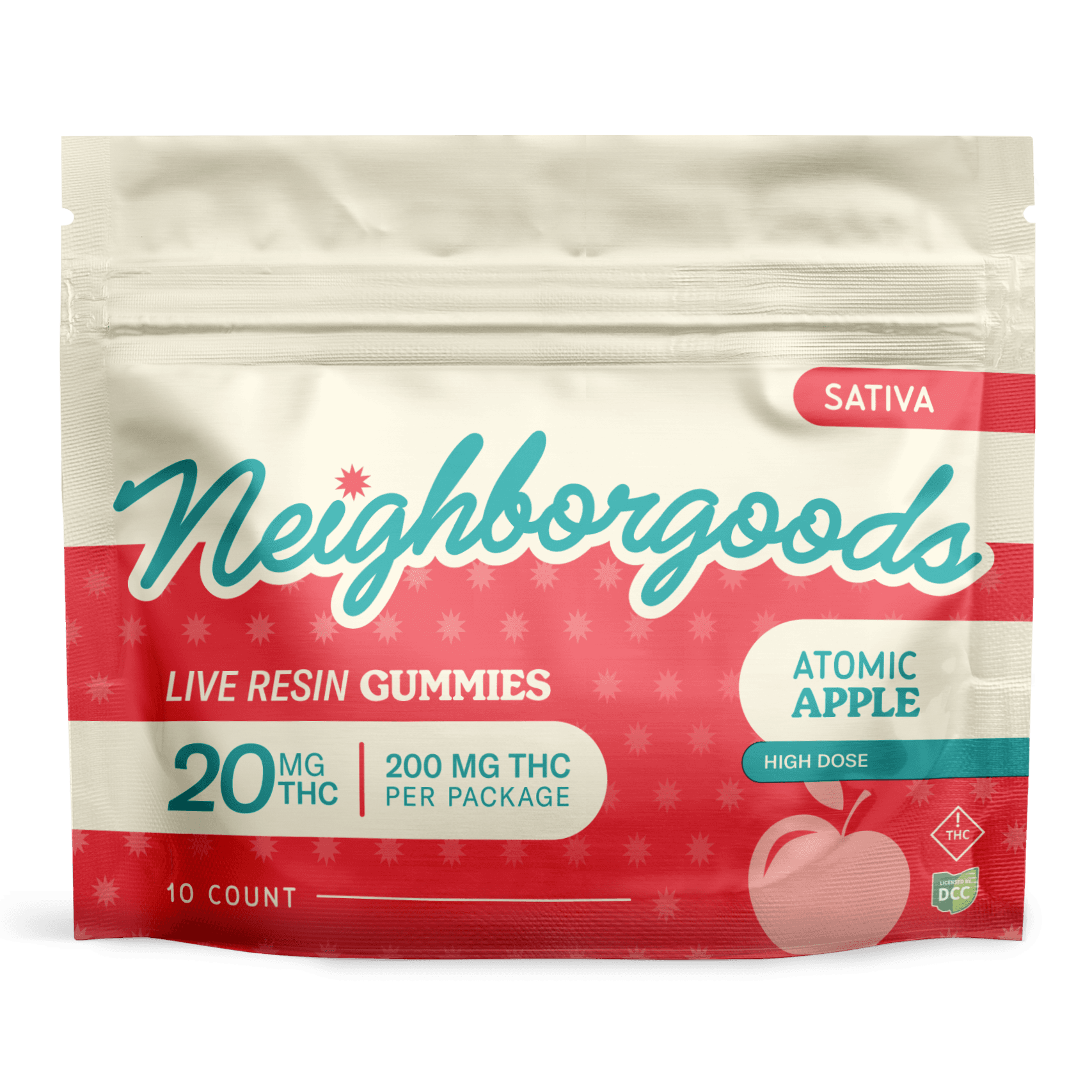 Atomic Apple - Live Resin Gummies - 200mg (10pk) - Sativa