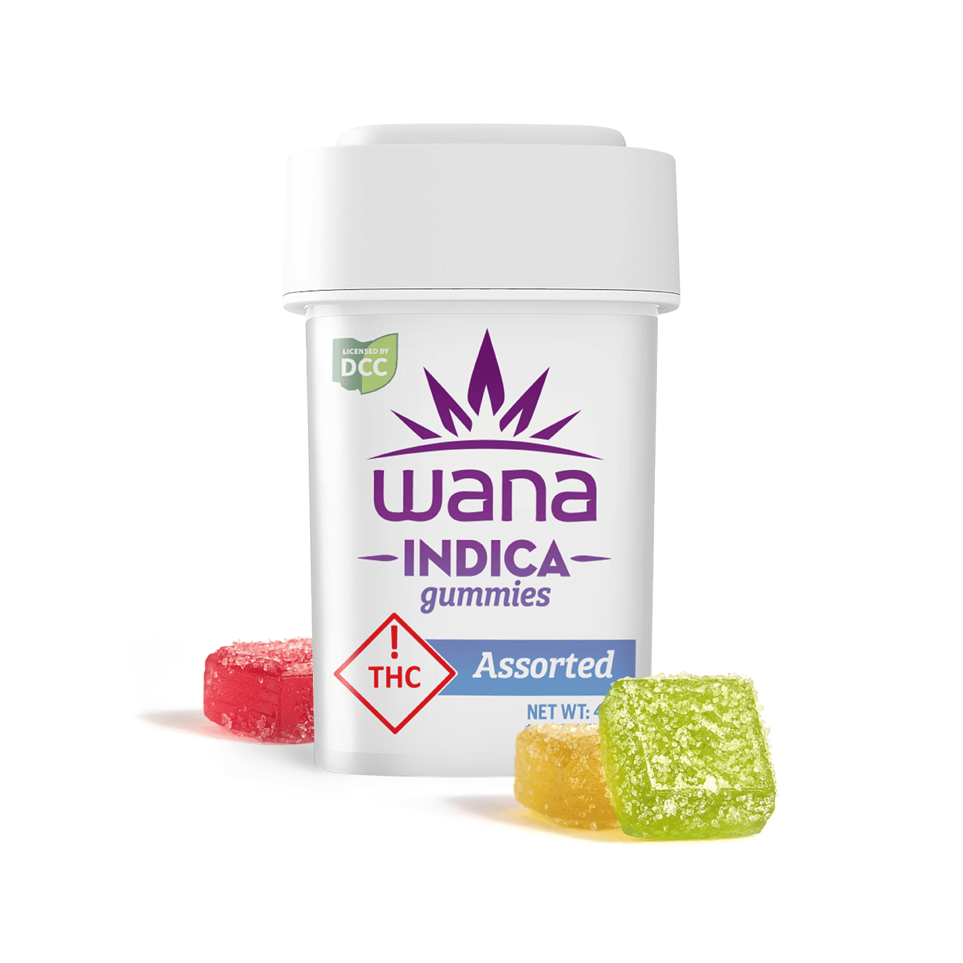 Sour Assorted Gummies 100mg (10mg ea | 10-Pack) Indica