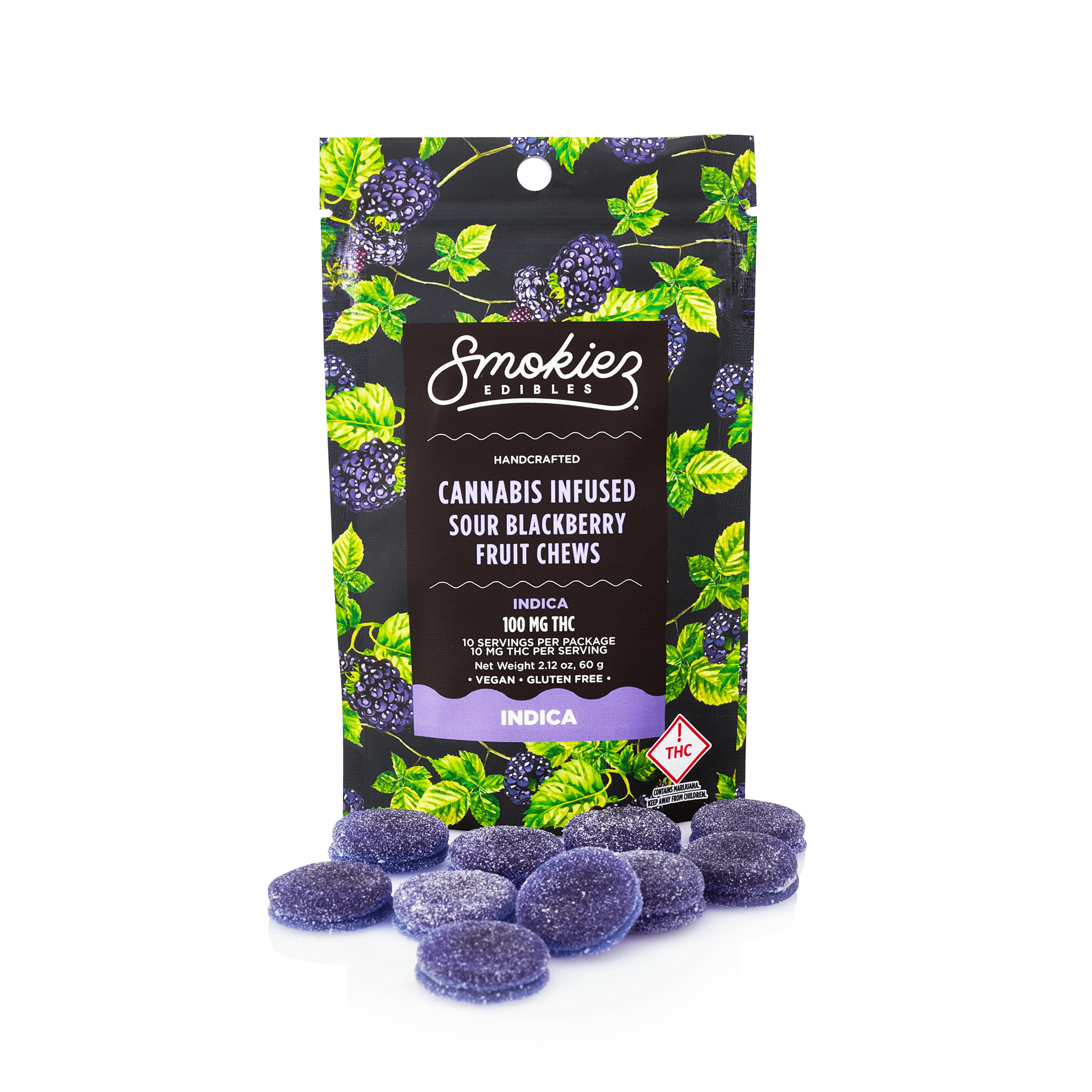 Sour Blackberry Fruit Chews 10pk - 486205