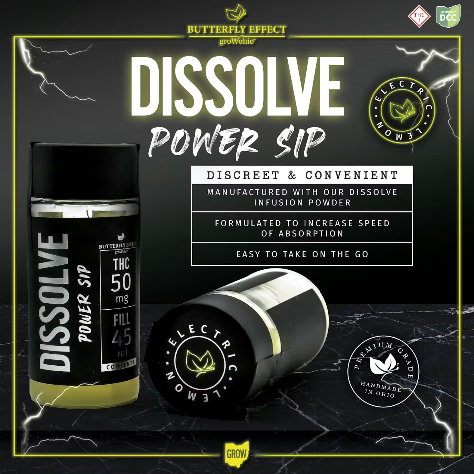 Butterfly Effect: Lemon - Power Sip 50mg