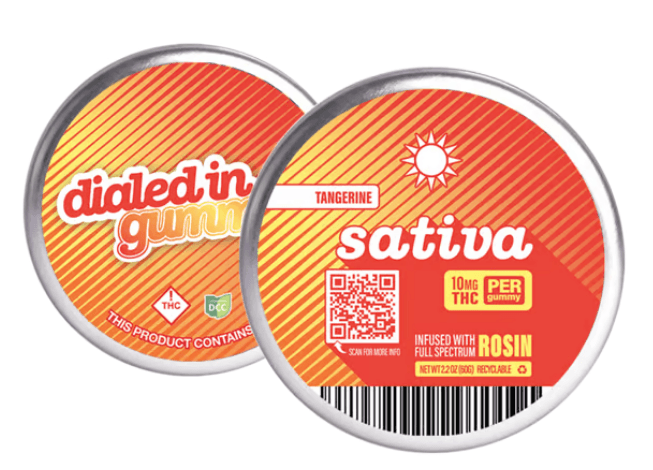 Dialed In: Tangerine - Live Rosin Gummies 10pk 108mg