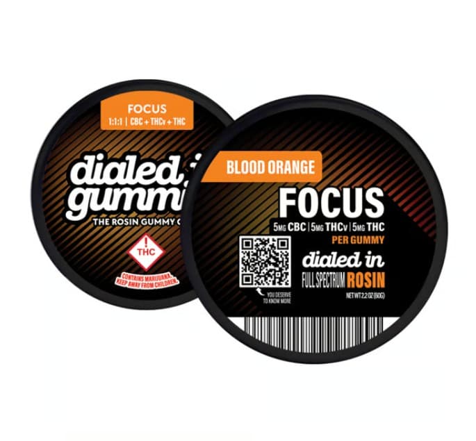 Dialed In - Rosin - 1:1:1 THCV:CBC Focus Blood Orange 20pk - 100mg