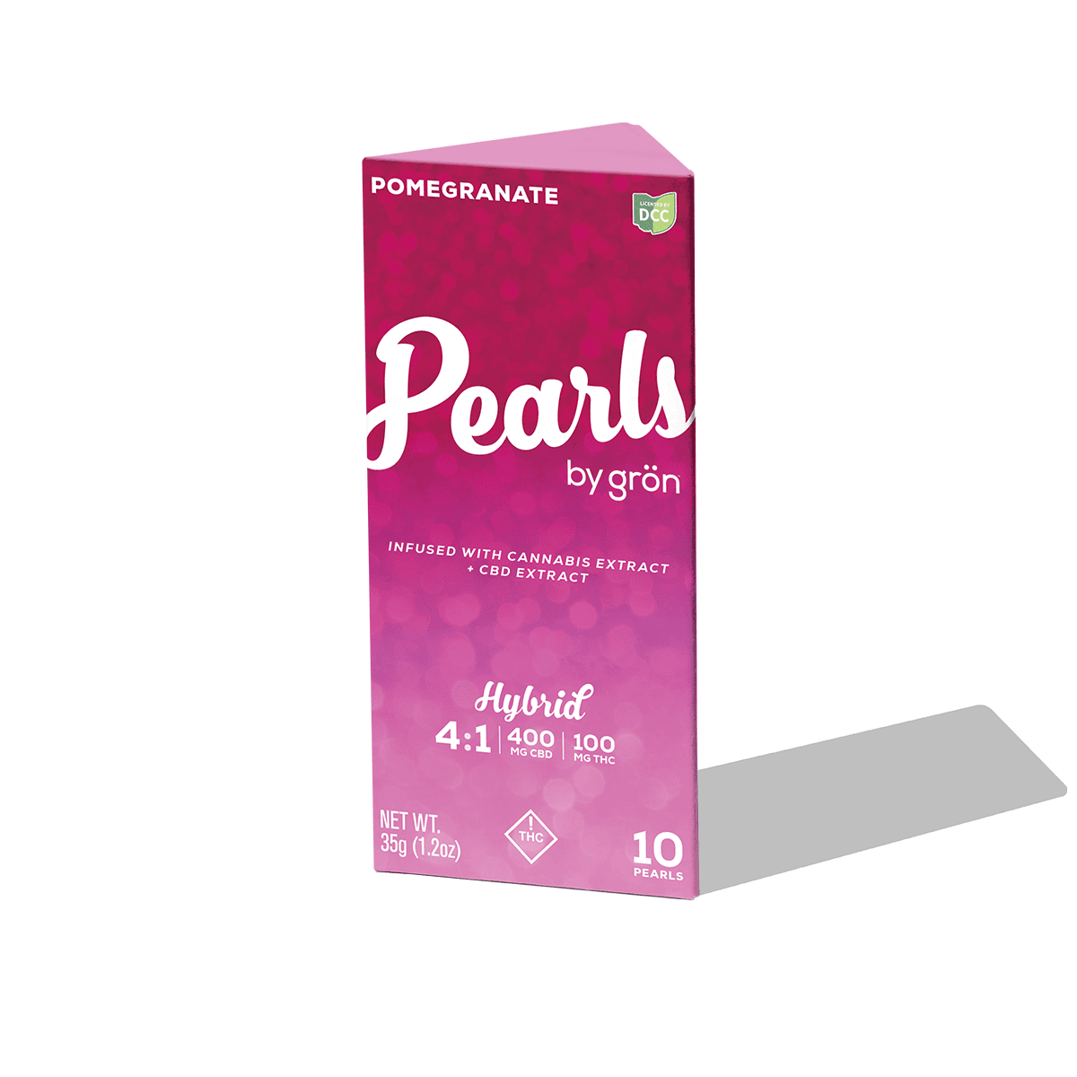 Gron | 10 pack | 4:1 CBD:THC Pomegranate Pearls