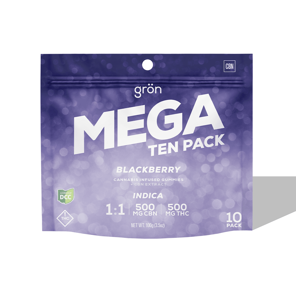 Blackberry Mega Pearls 1:1 THC:CBN 550mg -10pk