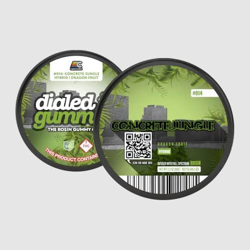 Dialed in Certified Concrete Jungle Dragon Fruit (H) Rosin Gummies 10mg 10pk