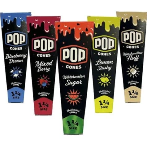 Unbleached Pre-Rolled Cones Terpene Infused Lemon Slushy 1 1/4" Cones (6-Pack)