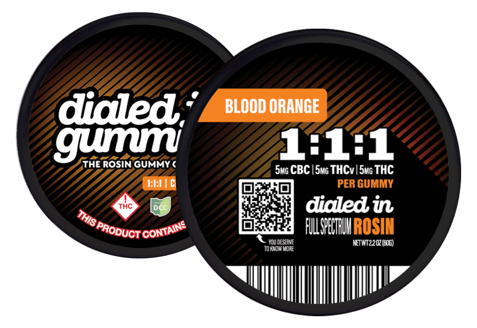 dialed in - Gummies - Blood Orange Focus 1:1:1 THC:CBC:THCV 100mg