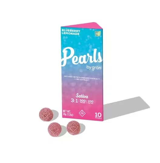 Gummies | Pearl | Blueberry Lemonade | 3:1 CBG:THC | 100mg | 10 Doses