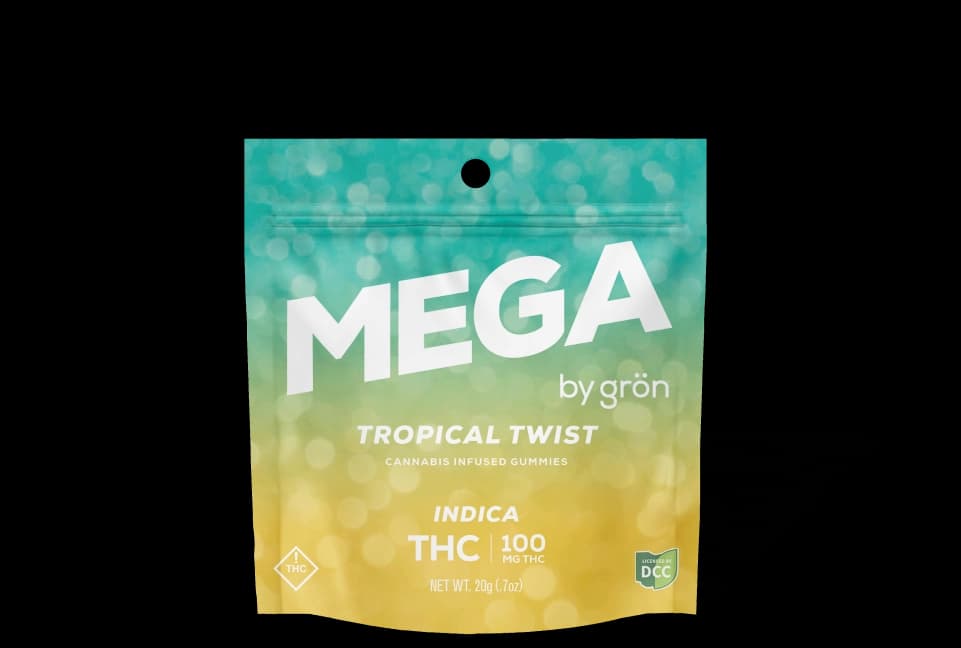 Gron - Tropical Twist - Gummy Mega - 100mg 2pk